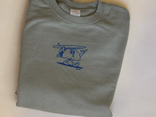 Load image into Gallery viewer, Stonewash Green Surf & Taco Club Sweatshirt
