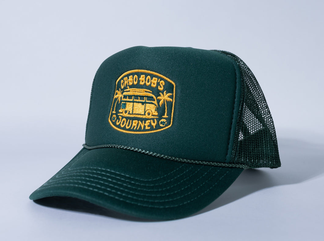 Surfer Van Trucker Hat - Pine Green