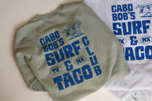 Load image into Gallery viewer, Stonewash Green Surf &amp; Taco Club Sweatshirt
