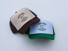 Load image into Gallery viewer, Surf &amp; Taco Club Trucker Hat - Brown
